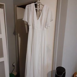 Gorgeous White Chiffon Dress. Unworn!